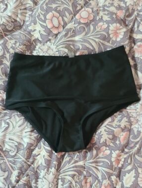 Black high waisted bikini bottoms